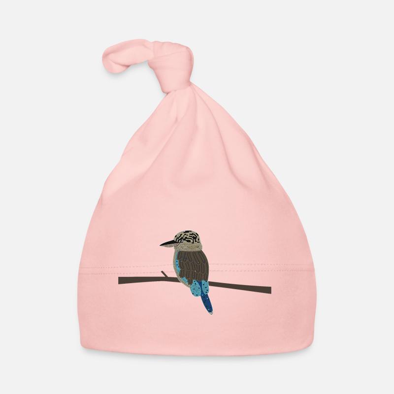 Laughing Hans - Kookaburra sans arrière-plan - Bonnet bio Bébé - rose