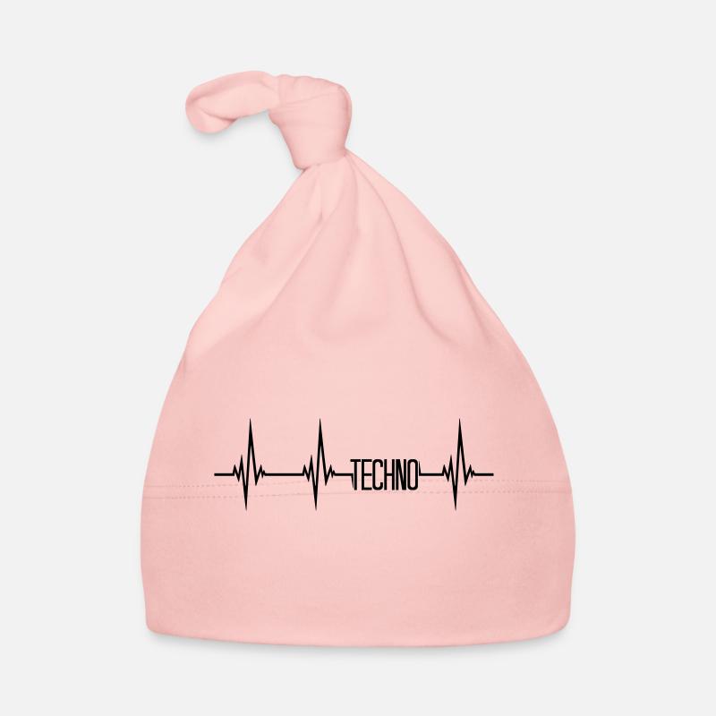 Herzschlag Puls Techno - Baby Bio-Mütze - Rosa