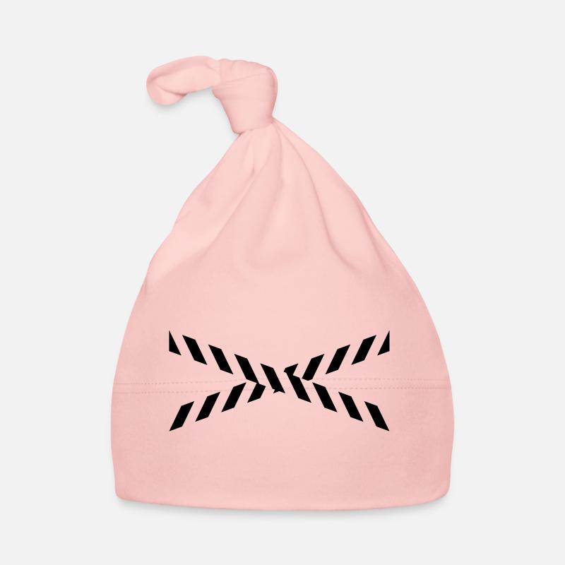 Police tape pattern design Organic Baby Cap