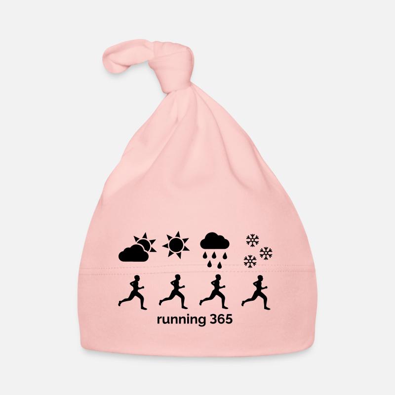 Course à pied 365 - Bonnet bio Bébé - rose