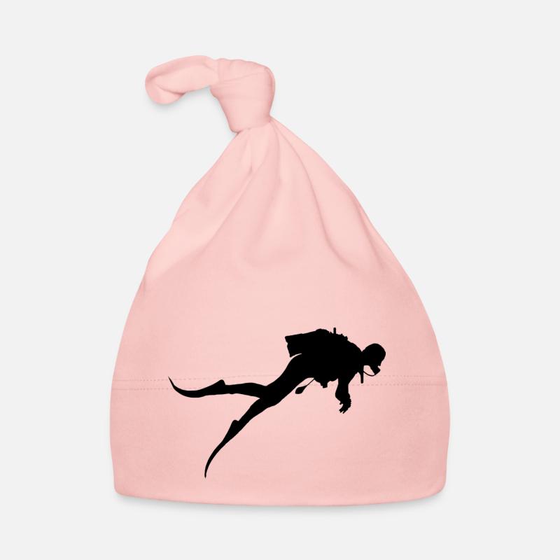 Plongeurs / Plongée / Scuba Diver - Bonnet bio Bébé - rose