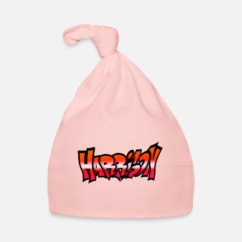 Harrison GRAFFITI NAME red Organic Baby Cap