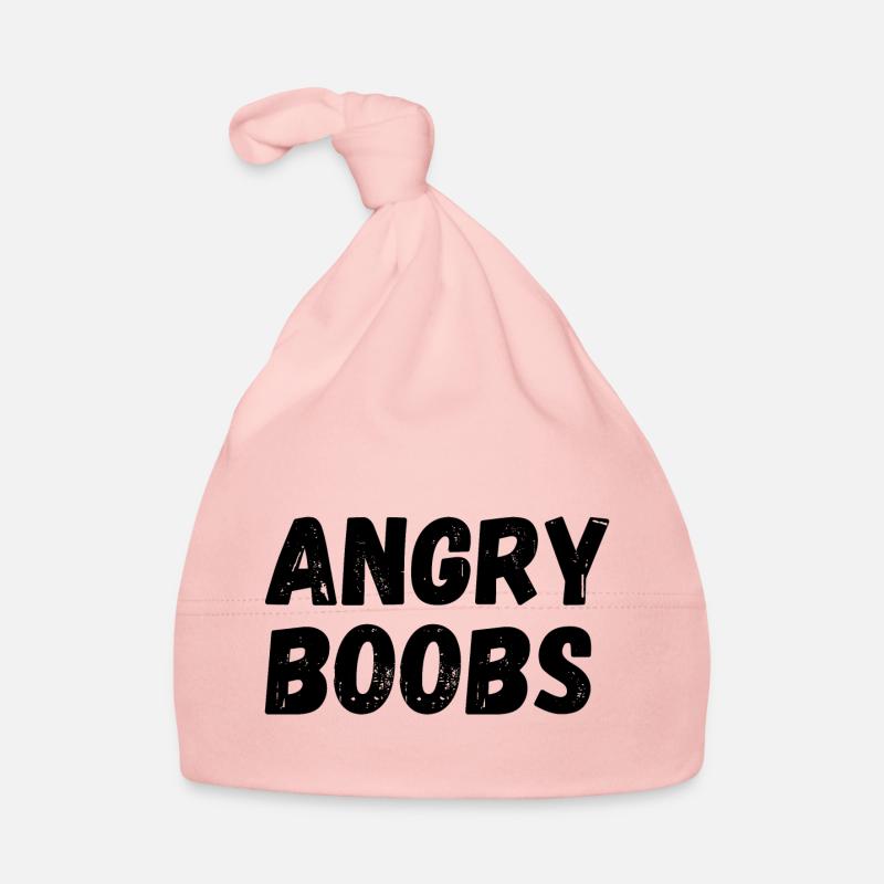 Angry boobs - Bonnet bio Bébé - rose