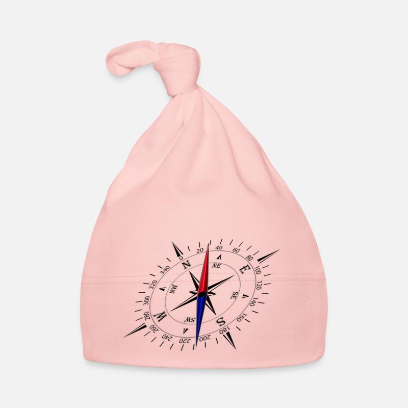 Compass with perspective and black scale Organic Baby Cap