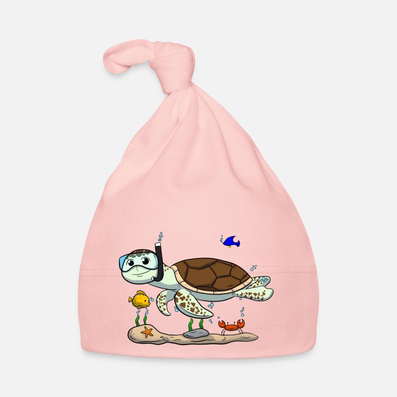 Scuba Diving Tortue Poisson Plongée I Cadeau Bonnet bio Bébé