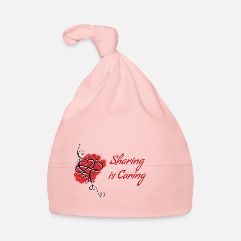 Polyam Sharing ist Caring-Logo Baby Bio-Mütze