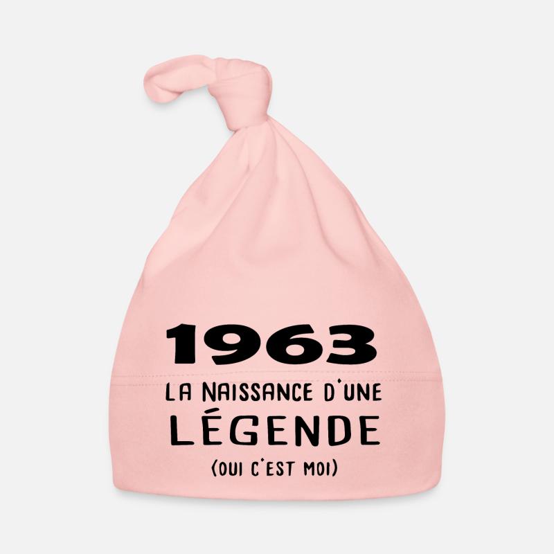 Anniversaire 1963 - Bonnet bio Bébé - rose