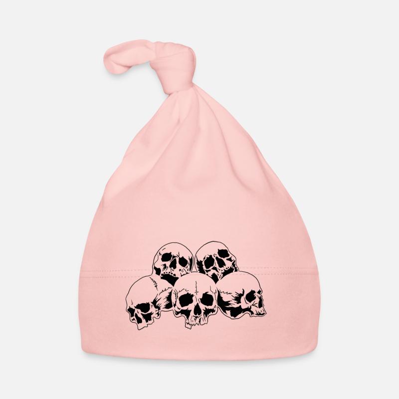 Skulls Totenköpfe - Baby Bio-Mütze - Rosa