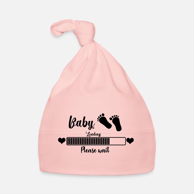 Baby Loading, Please Wait - Organic Baby Cap - pink