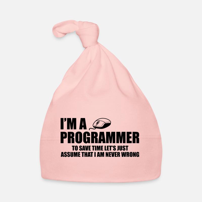 Programmer Programming Informatik Geschenk - Baby Bio-Mütze - Rosa