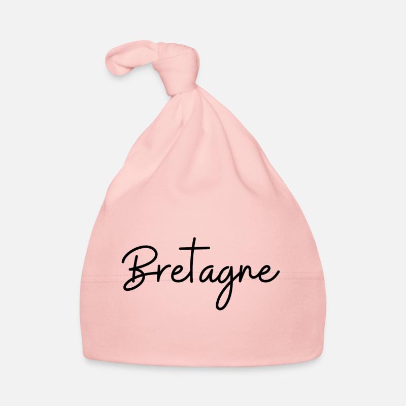 Bretagne ville idée cadeau - Bonnet bio Bébé - rose