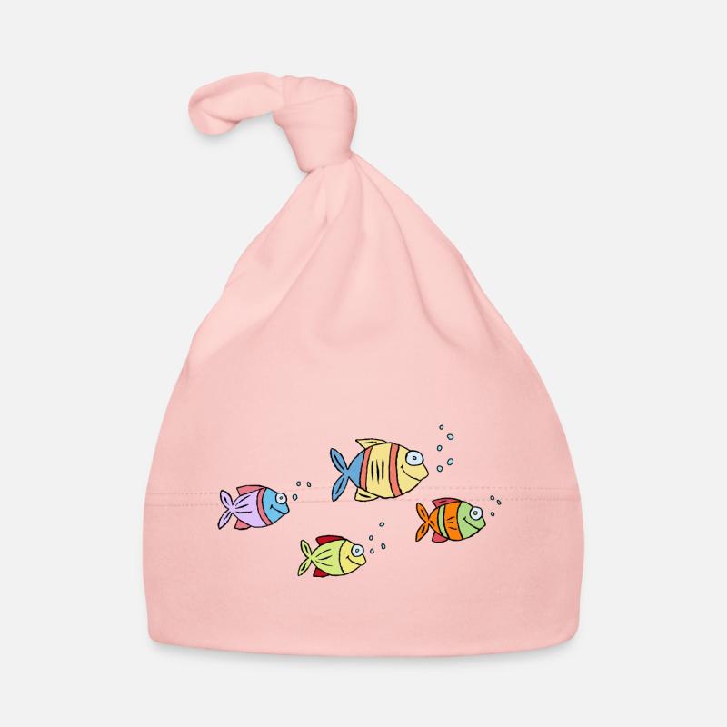 coloré poisson eau mer graffiti dessin d’enfants Bonnet bio Bébé