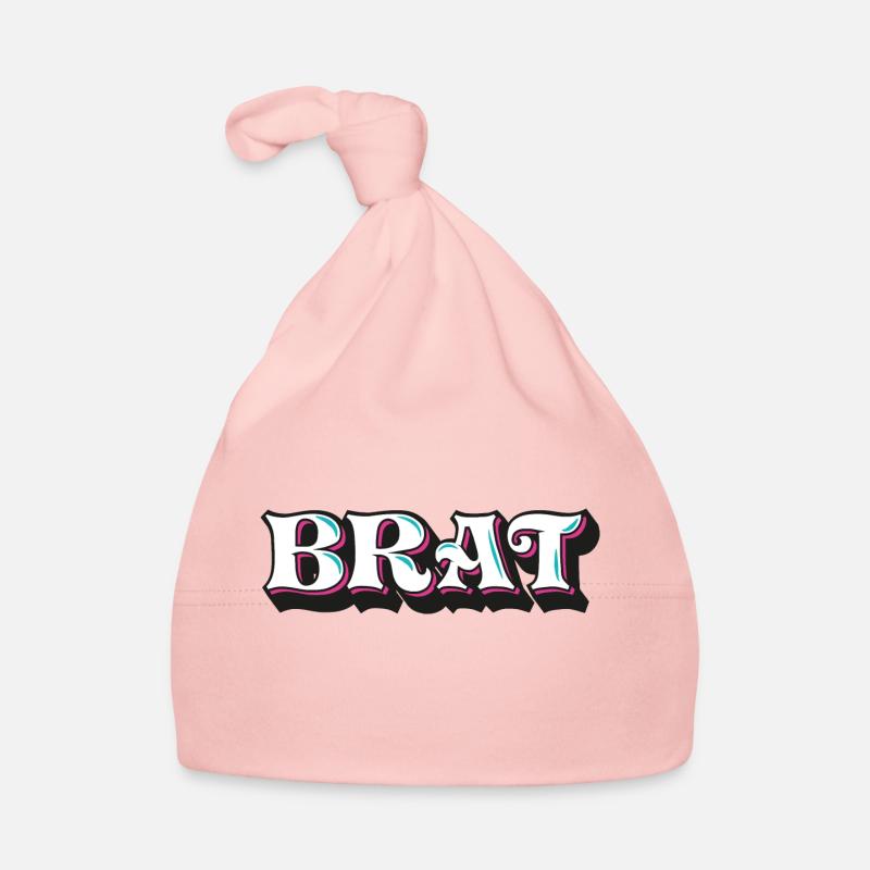 Brat, gore effronté, écriture décorative 3D, graffiti Bonnet bio Bébé