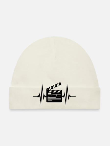 Director Puls Filmklappe Kino - Organic Baby Cap - pink - Front