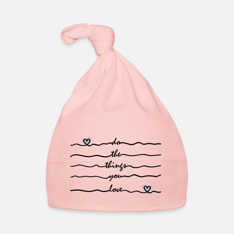 the things u love - Bonnet bio Bébé - rose