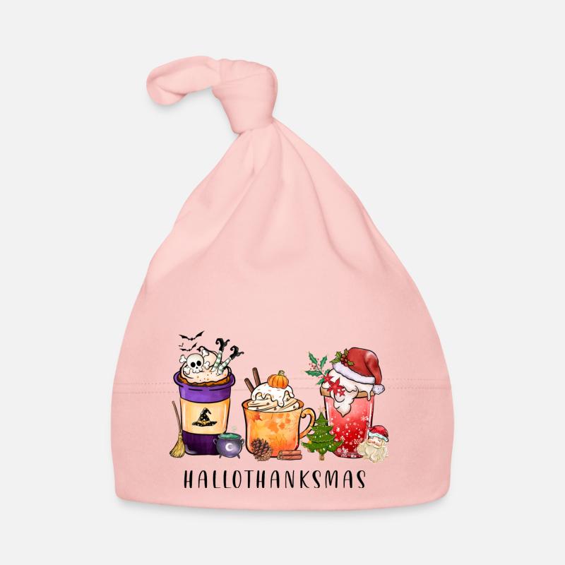 Happy Hallothanksmas Bonnet bio Bébé