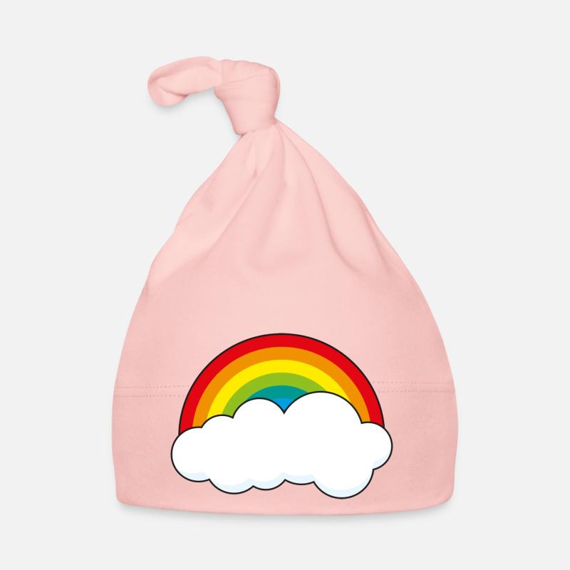 Rainbow with cloud Organic Baby Cap
