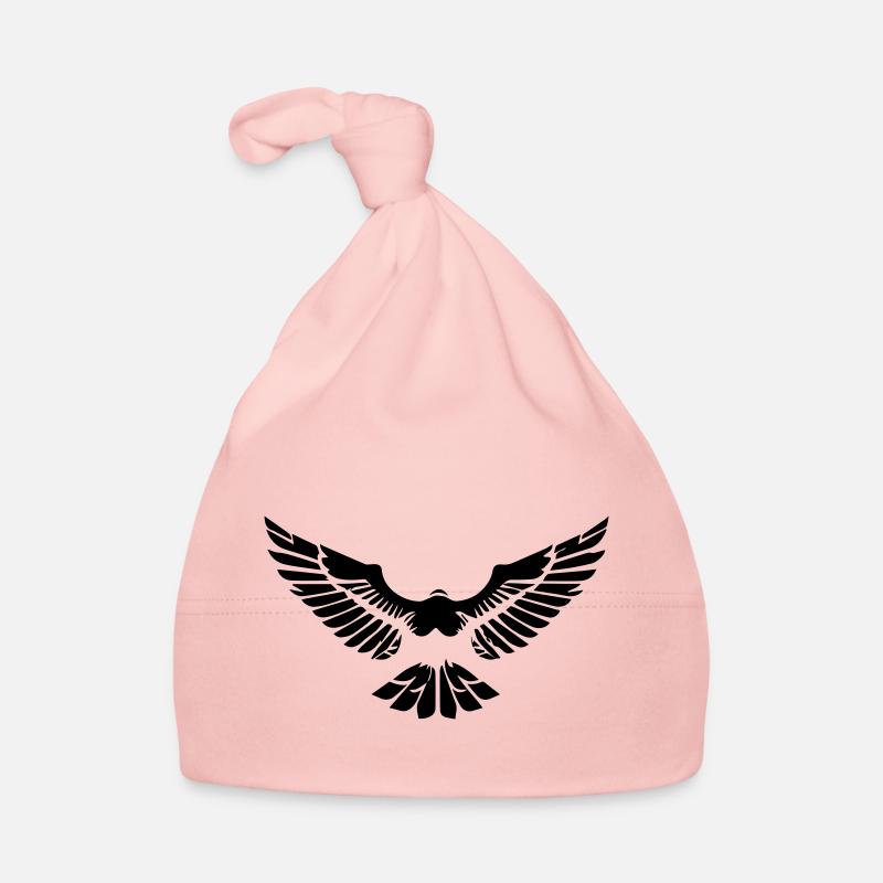 stylized eagle opening its wings in front Organic Baby Cap