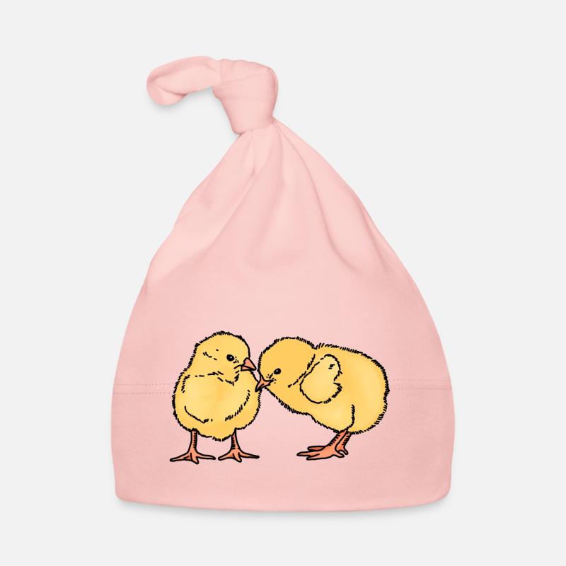 Deux poussins mignons Bonnet bio Bébé