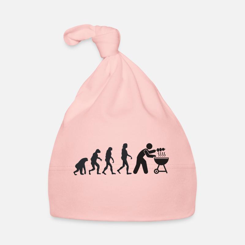 Grillen - Menschliche Evolution - Baby Bio-Mütze - Rosa