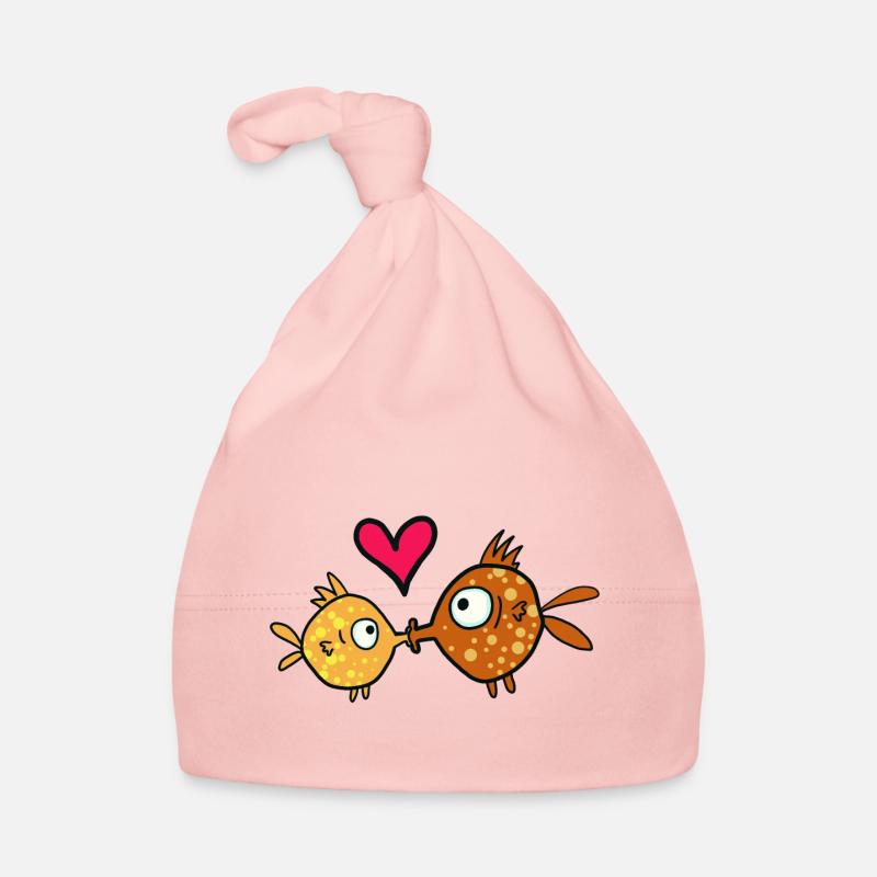Baiser de poisson, embrasser le poisson Bonnet bio Bébé