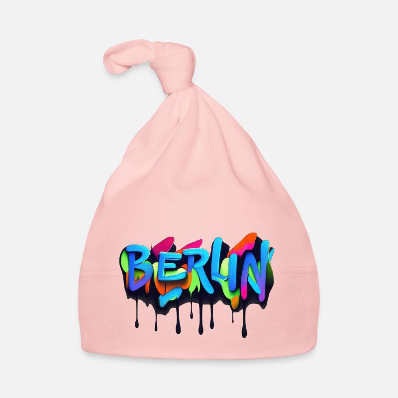 Berlin Graffiti - Bonnet bio Bébé - rose