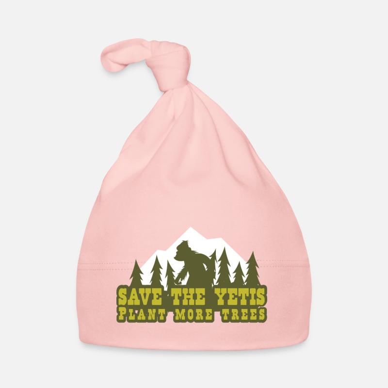 Save the Yetis, Plant more Trees Vert 2 Organic Baby Cap