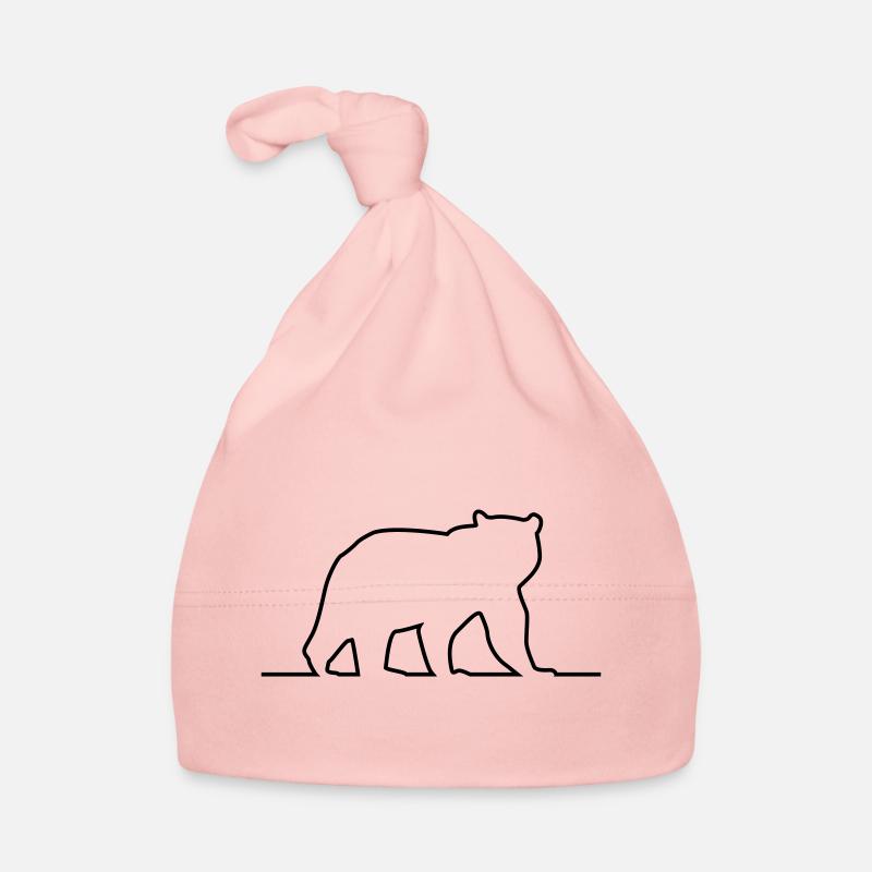 bear silhouette Baby Bio-Mütze