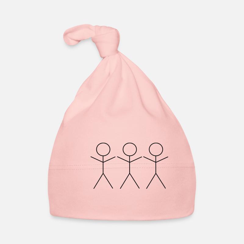 3 Strichmännchen Baby Bio-Mütze