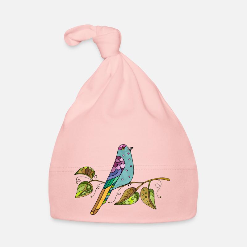 Bunter Vogel Baby Bio-Mütze