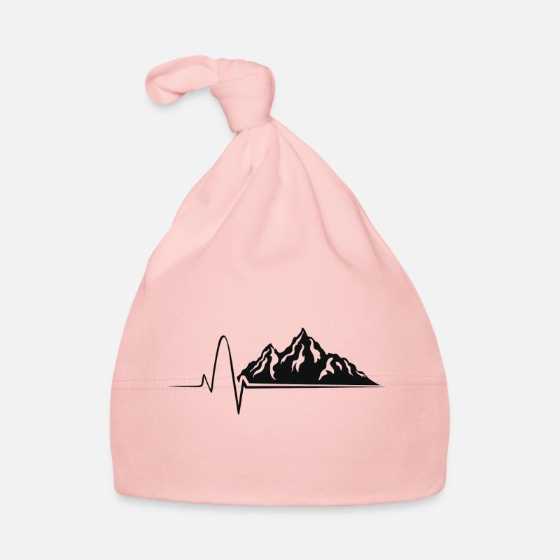 Mountains heartbeat Organic Baby Cap