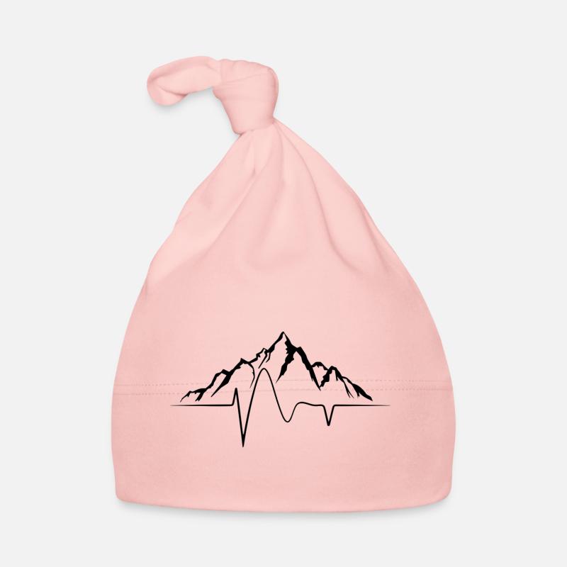Mountains heartbeat Organic Baby Cap