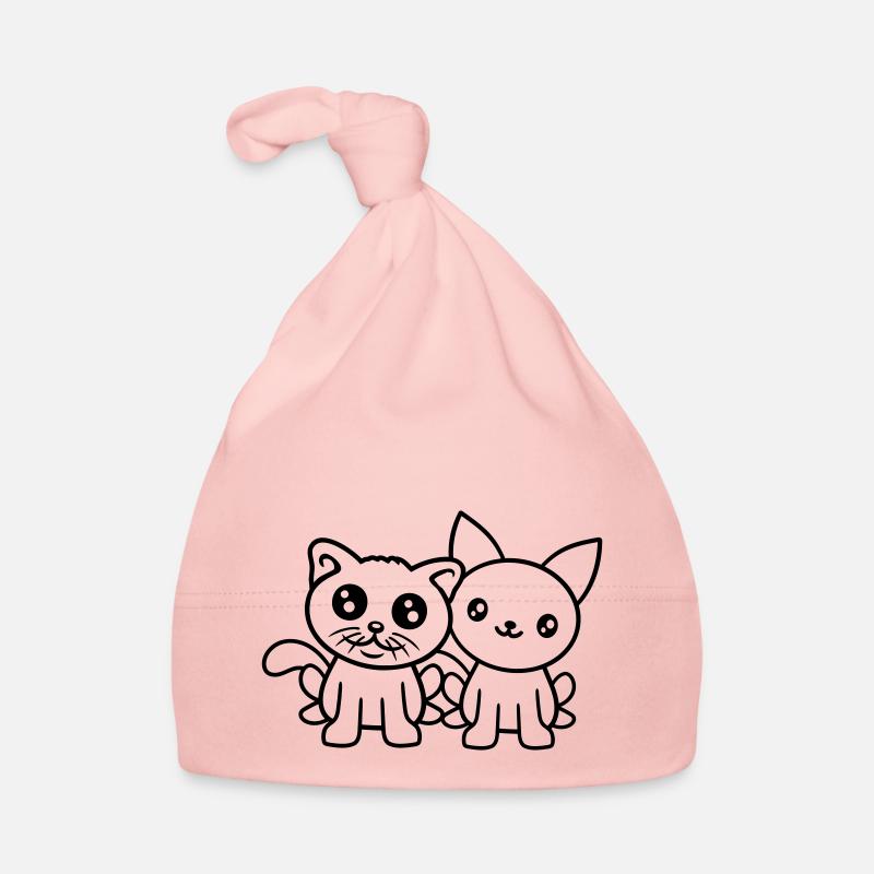 2 chats amis équipe équipage deux chatons de compagnie Bonnet bio Bébé