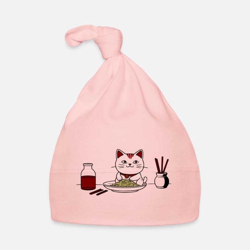 Chat et ramen Bonnet bio Bébé