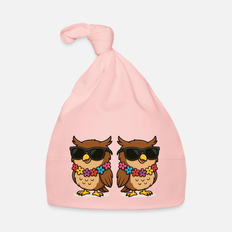 Collier de fleur de hibou 2 Bonnet bio Bébé