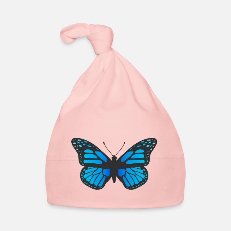 Blue Butterfly icon symbol logo moth Organic Baby Cap