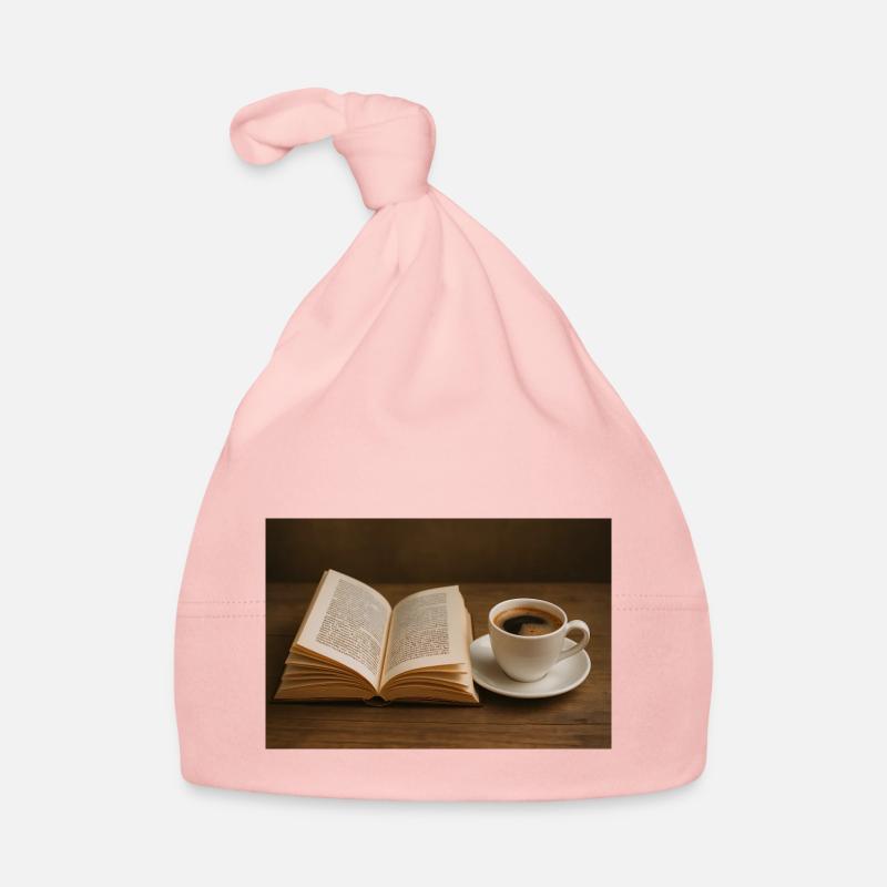 Book and coffee Organic Baby Cap
