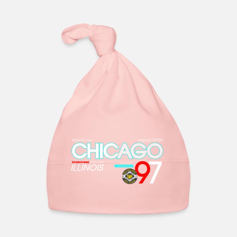 Conception typographique de la ville sportive de Chicago Bonnet bio Bébé
