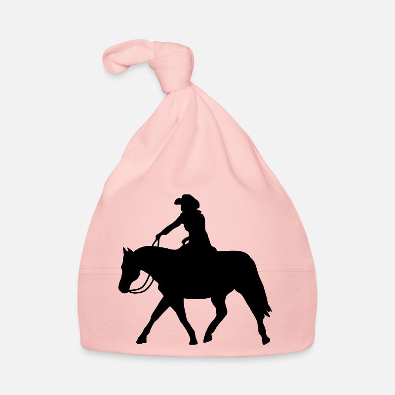 L’équitation en ranch prolonge le trot - Bonnet bio Bébé - rose