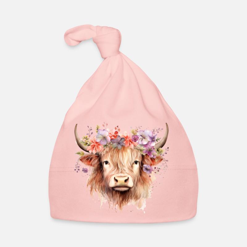 Highland Serenade: Tribute to Scottish Cattle Farm Organic Baby Cap