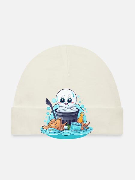Bucket spirit in marine conservation - Organic Baby Cap - pink - Front