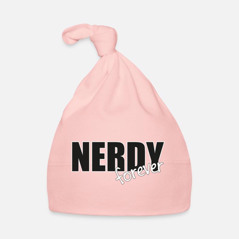 NERDY forever - Logo Noir/Blanc Bonnet bio Bébé