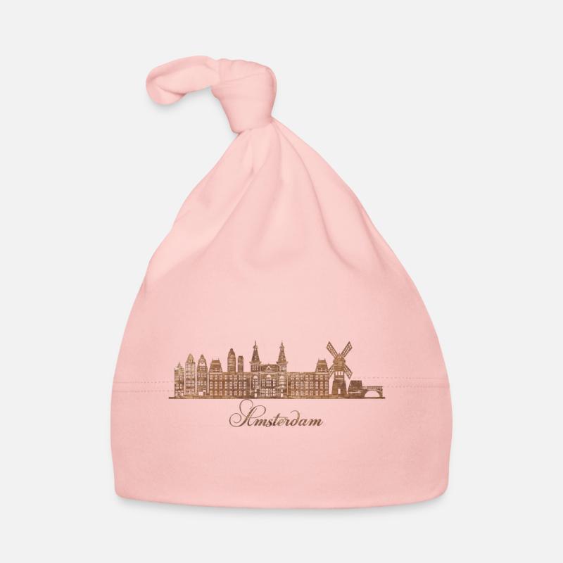 Amsterdam Netherlands Organic Baby Cap