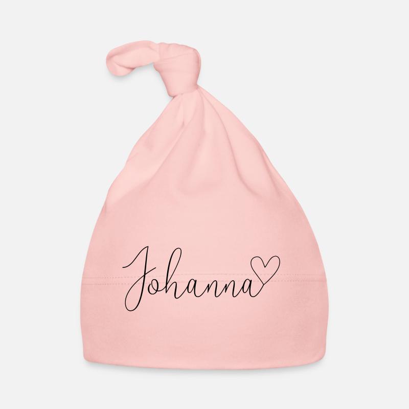 Johanna Name Vorname Mädchen Baby Bio-Mütze
