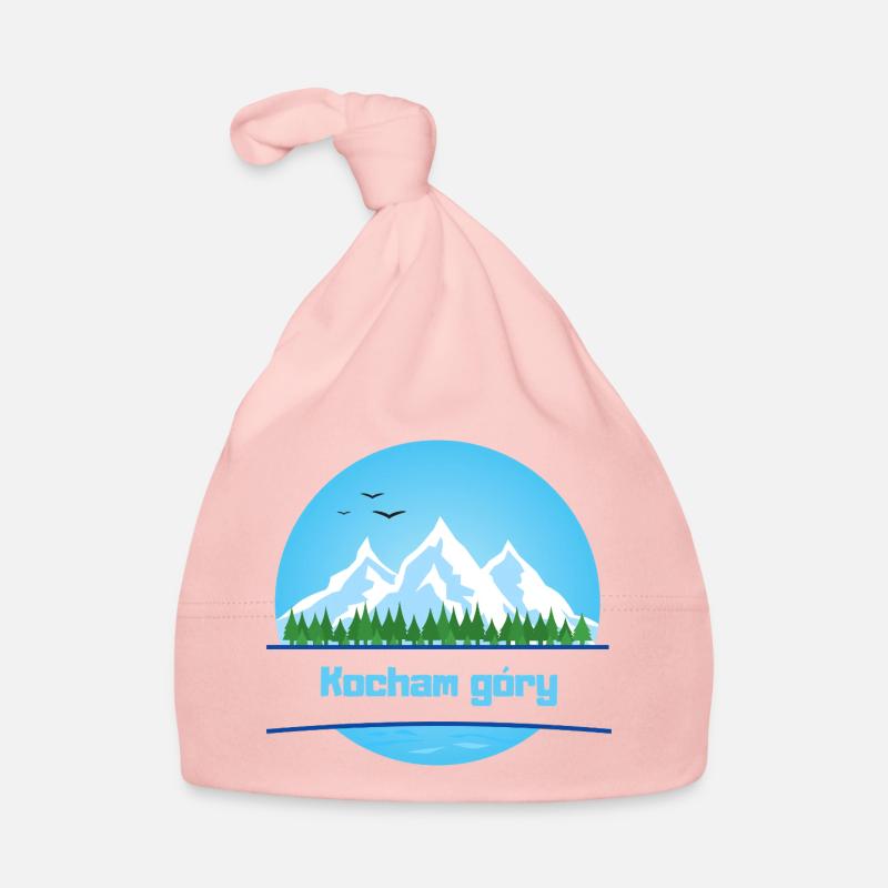 J'aime les montagnes - Bonnet bio Bébé - rose