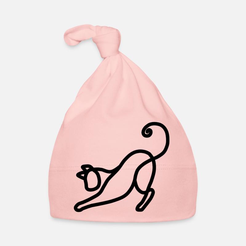 Minimalist Cat Organic Baby Cap