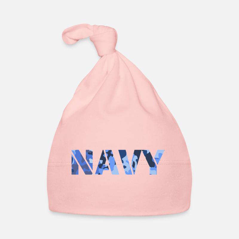 NAVY camouflage pattern Organic Baby Cap