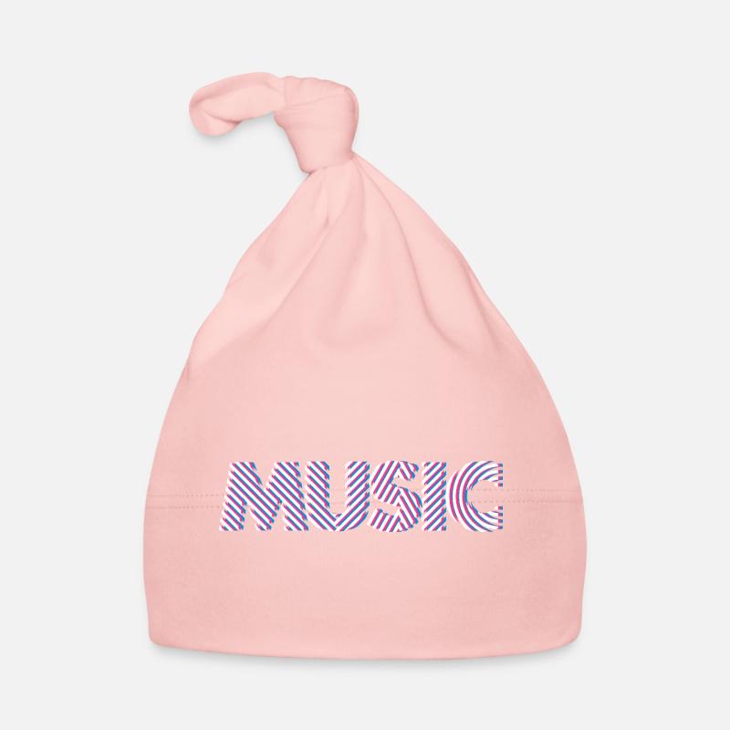 Music 3D – Modern Typography Retro Electro Design Organic Baby Cap