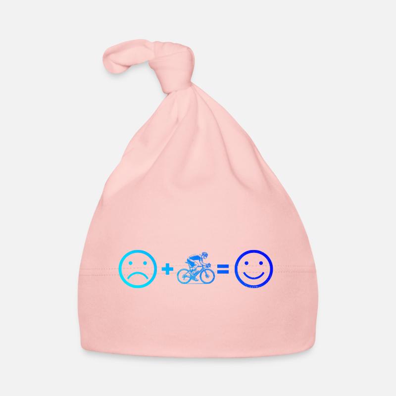 Illustrations de vélo de route pour votre tenue - Bonnet bio Bébé - rose