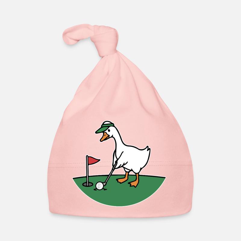 Canard de golf dans un style dessin animé Bonnet bio Bébé